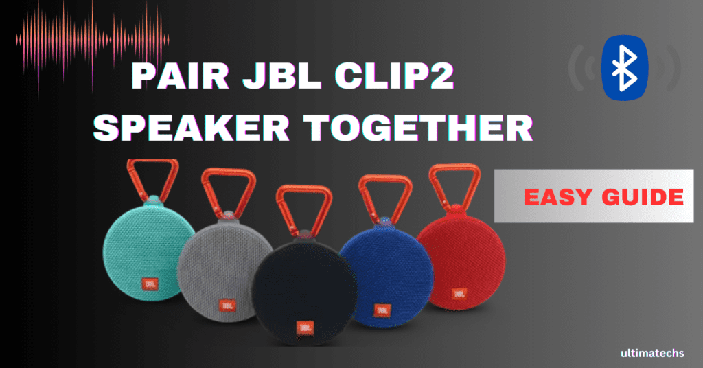 PAIR TWO JBL CLIP 2 SPEAKERS TOGETHER